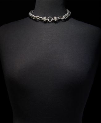 Crystal Chain Link Collar Necklace, 15-1/2" + 3" extender, Macy's Exclusive