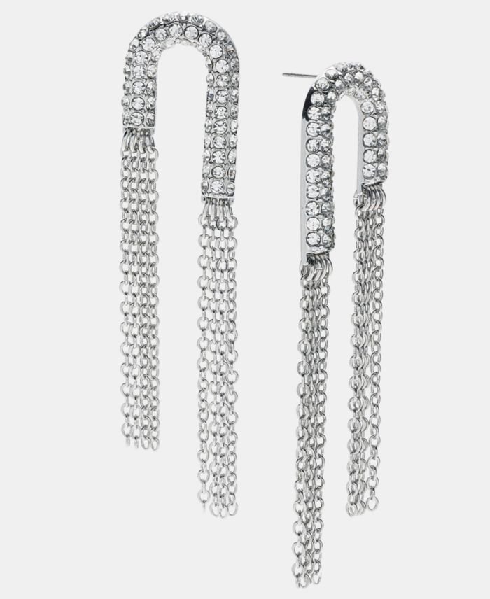 I.N.C. International Concepts Crystal & Chain Fringe U-Shaped Statement