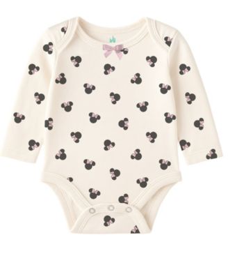 Baby Girls' Minnie Bodysuit, Creeper Pant and Headband, 3-Piece Set