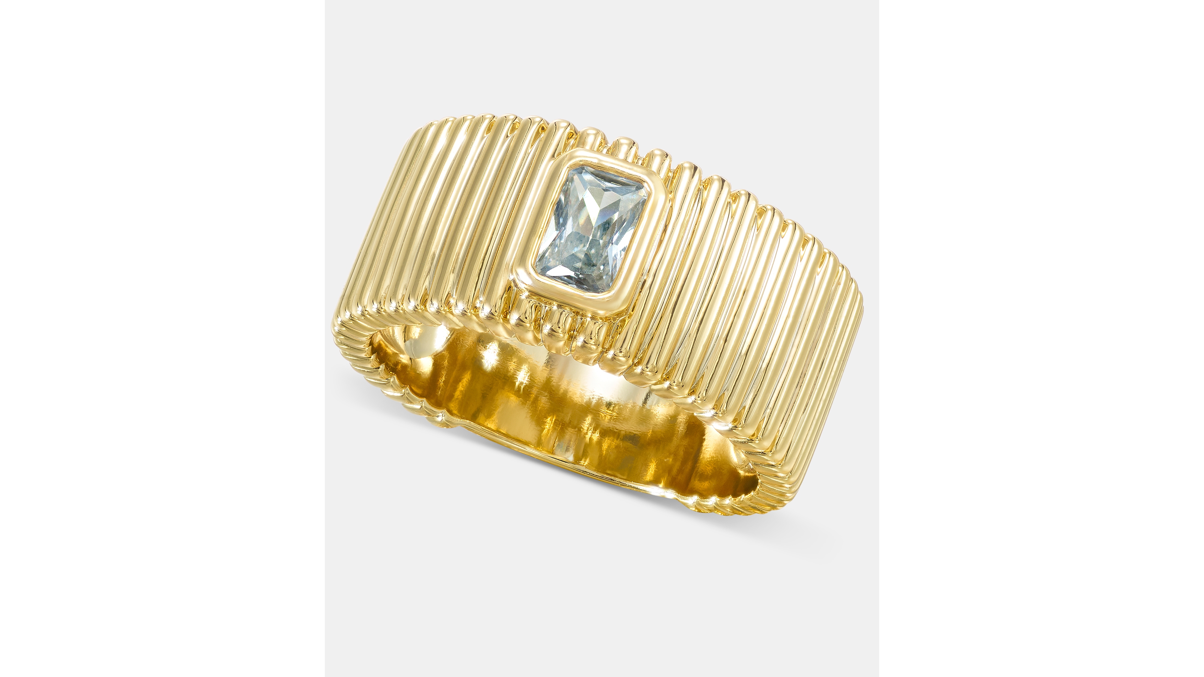 I.n.c. International Concepts Cubic Zirconia Textured Band Ring, Macy's Exclusive