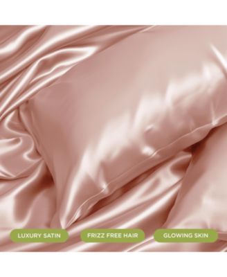 Luxury Polyester Satin Anti-Aging, Washable 1PK Pillowcase, King