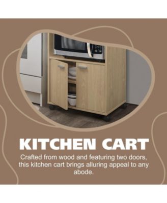 Ayla 2-Door Kitchen Microwave Cart