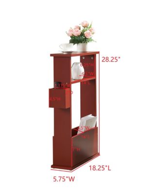 29-Inch Tall Wood Zeke Narrow Side Table