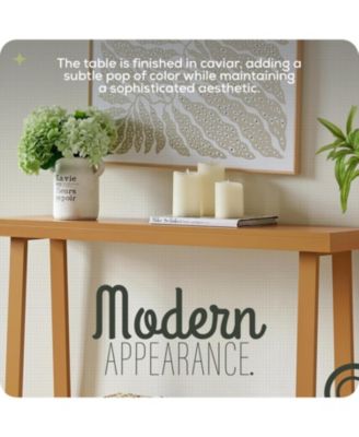 Emma Narrow Console Table with Lower Shelf Perfect for Sofa Table, Entryway Table for Hallway, Living Room