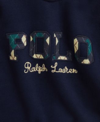 Baby Girls' Argyle-Logo Fleece Sweatshirt and Pants, 2-Piece Set