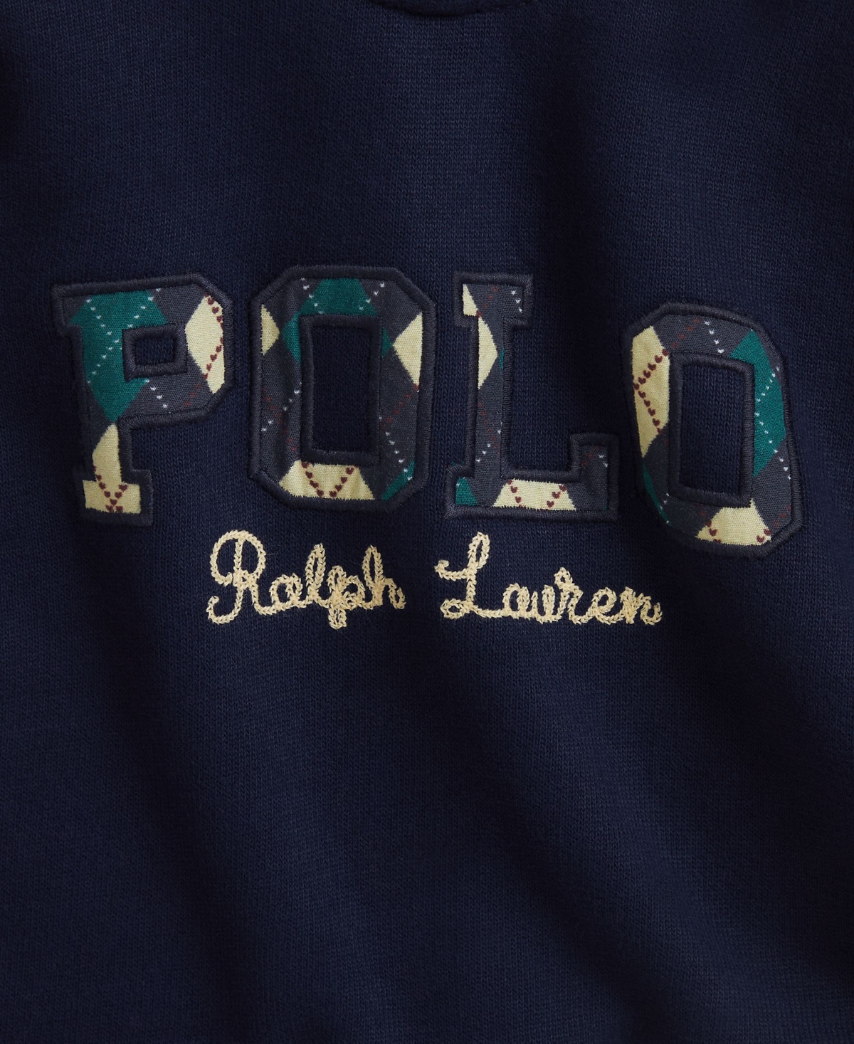 Polo Ralph Lauren Baby Girls 2-piece Argyle-logo Fleece Sweatshirt And Pants Set In Blue