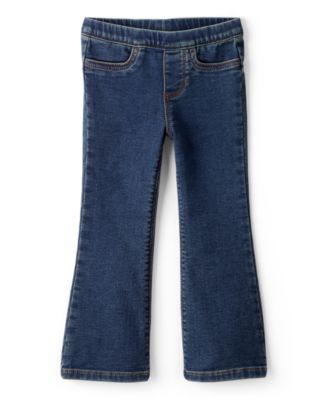 Toddler Girls Floral Top and Denim Pants, 2-Piece Set