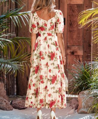 Women's Meant to Be Floral Midi Beach Dress