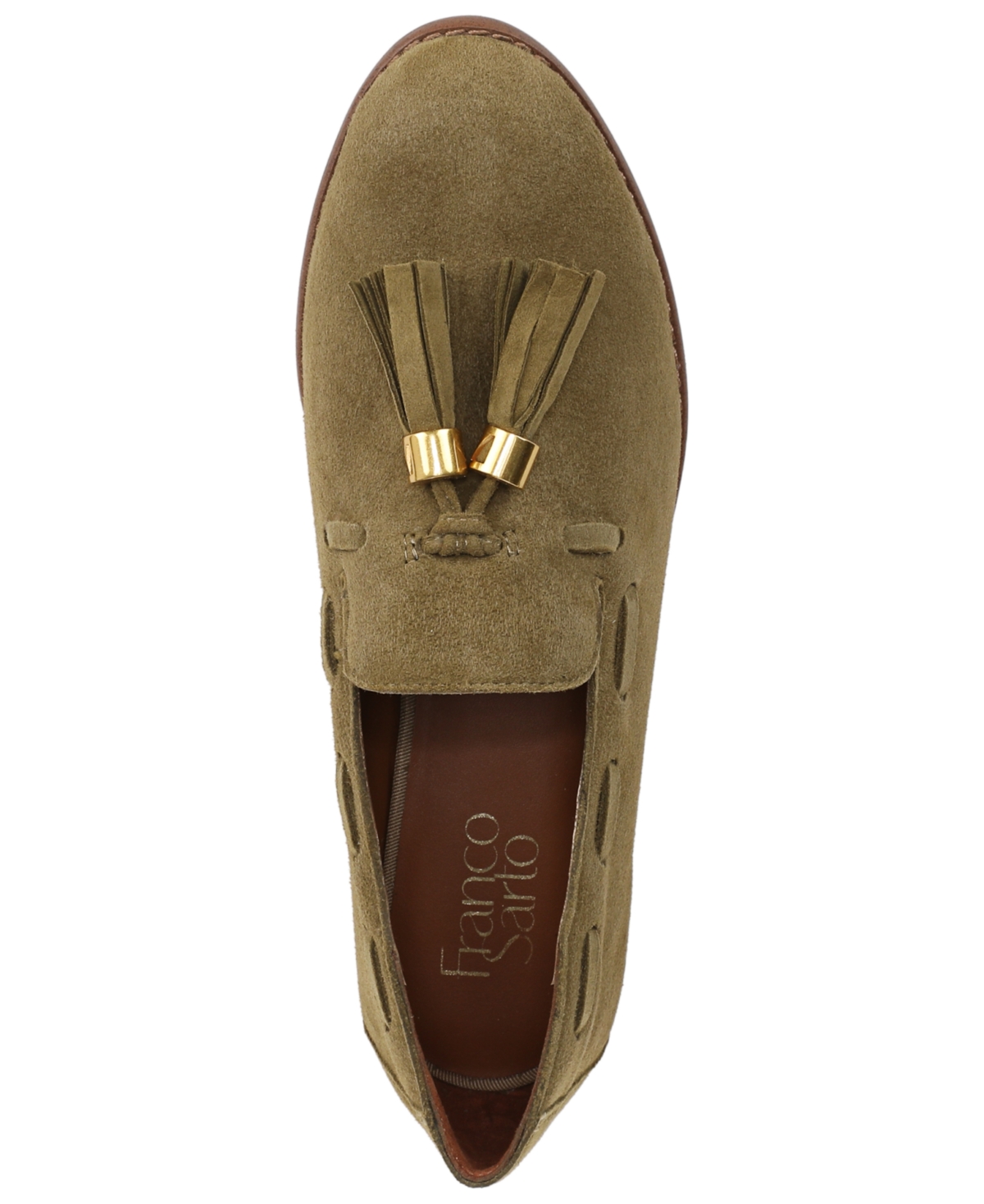 Franco Sarto Women's Hartlie Round Toe Low Profile Tassel Loafers In Green