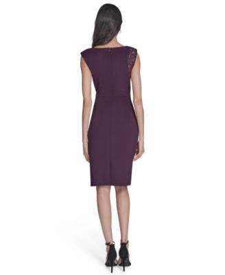 Women's Boat Neck Midi Dress