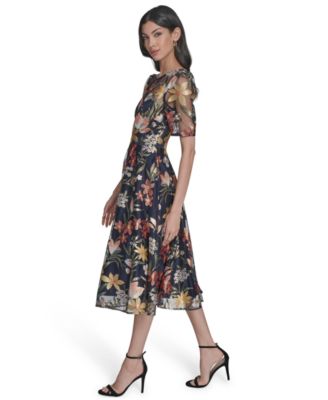 Women's Boat Neck Short Sleeve Dress