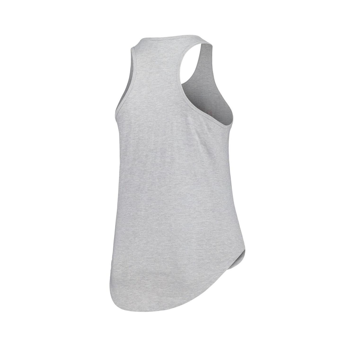 Women's Heather Gray Oklahoma Sooners Arch Logo Racerback Scoop Neck Tank Top