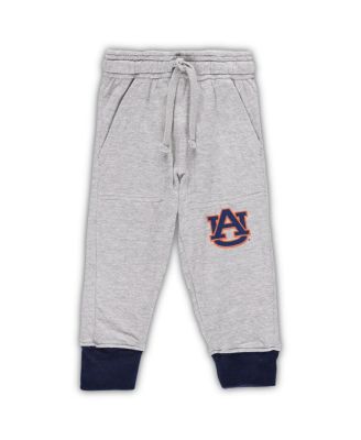 Baby Boys and Girls Heather Gray Auburn Tigers Jie Long Sleeve Bodysuit and Pants Set