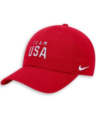 Big Boys and Girls Red Team USA Club Adjustable Hat