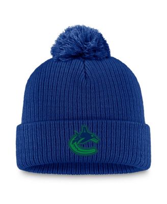 Fanatics - Women's Blue Vancouver Canucks Cuffed Knit with Pom Hat