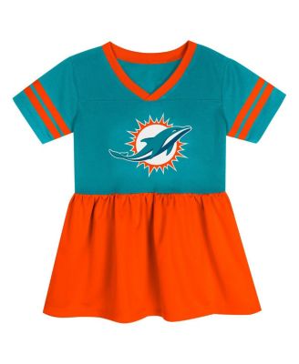 Girls Preschool Aqua Miami Dolphins Stadium Lights Fashion Jersey Dress
