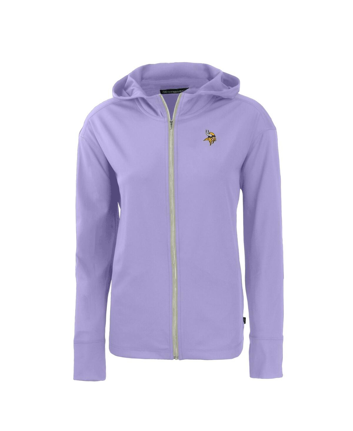 Cutter & Buck Women's Purple Minnesota Vikings Daybreak Full-zip Hoodie Jacket In Purple