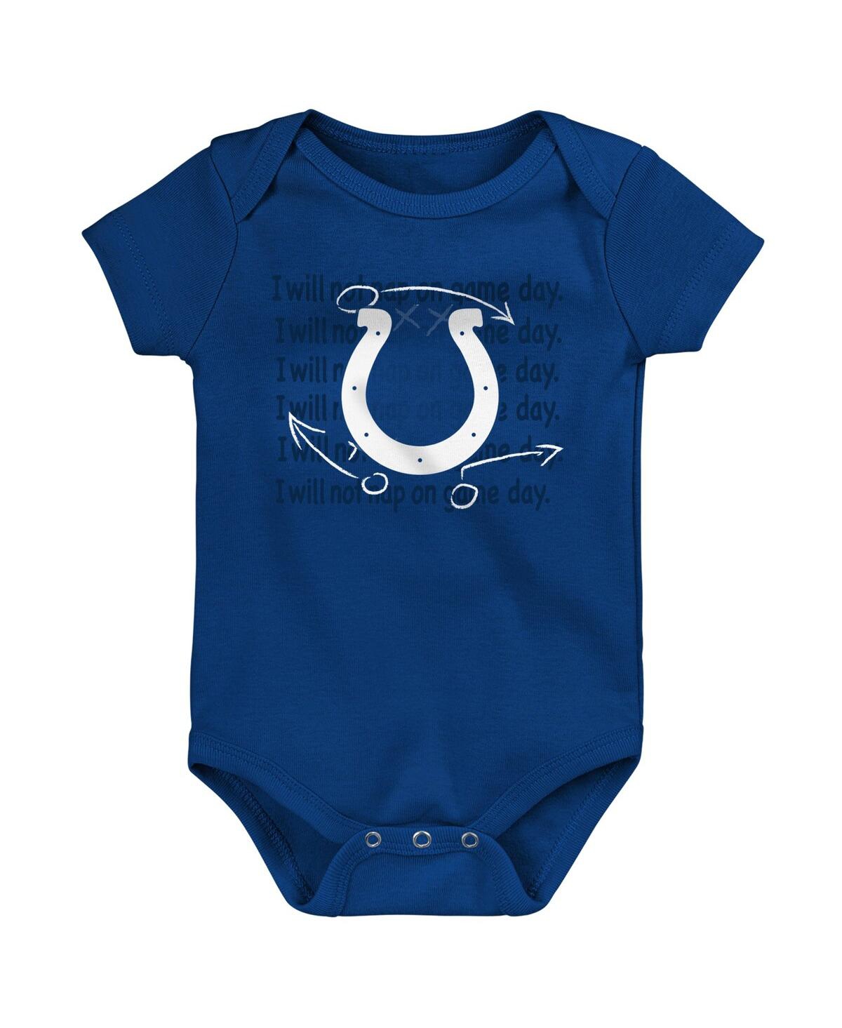 Outerstuff Baby Boys And Girls Indianapolis Colts Team Starter Bodysuit Set, 3-pack In Blue