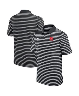 Nike - Men's Black Rutgers Scarlet Knights Victory Stripe Performance Polo Shirt
