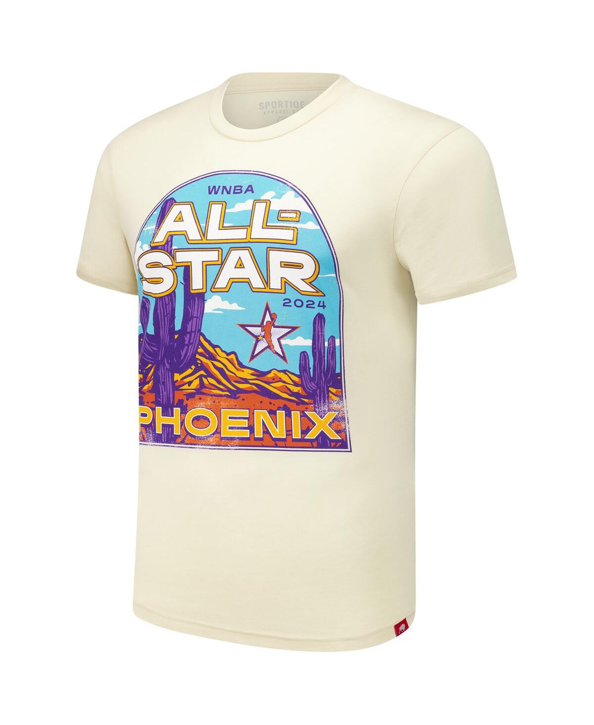 Sportiqe Men's And Women's Cream 2024 Wnba All-star Game Super Soft Comfy Tri-blend T-shirt In White