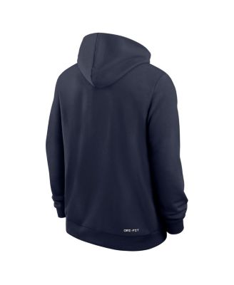 Men's Navy Syracuse Orange 2025 Sideline Performance Pullover Hoodie