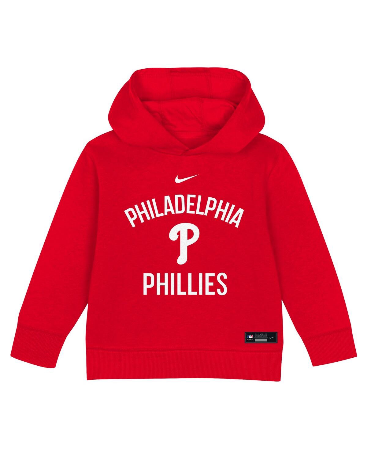 Nike Toddler 2-piece Red Philadelphia Phillies Club Fleece Pullover Hoodie And Sweatpants Set In Red