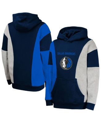 Outerstuff - Big Boys and Girls Navy Dallas Mavericks Ace In the Hole Pullover Hoodie