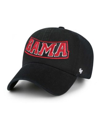 '47 Brand - Men's Black Alabama Crimson Tide Clean Up Adjustable Hat