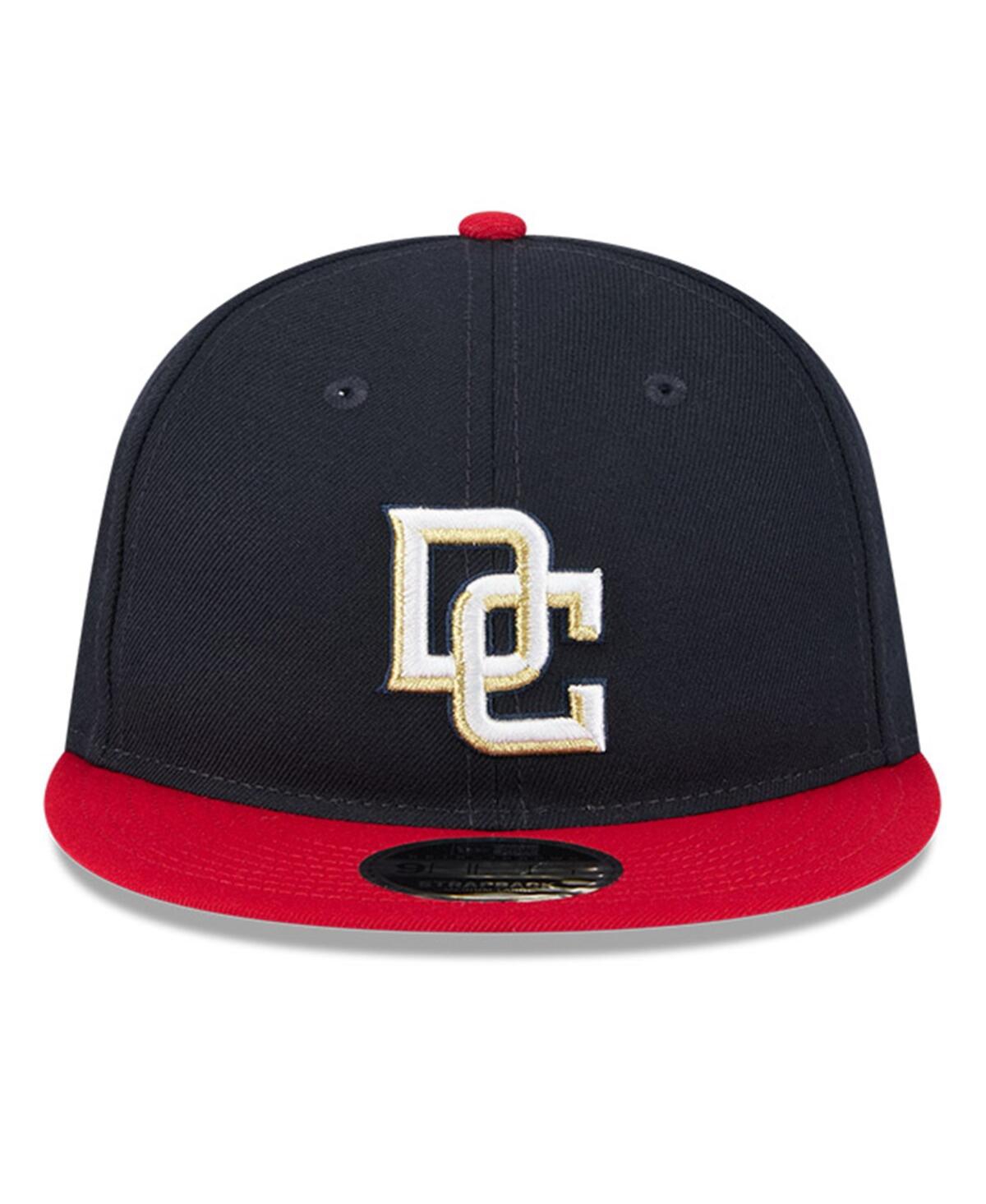 New Era Men's Navy/red Washington Nationals Baseball Hall Of Fame Retro Crown 9fifty Adjustable Hat In Multi