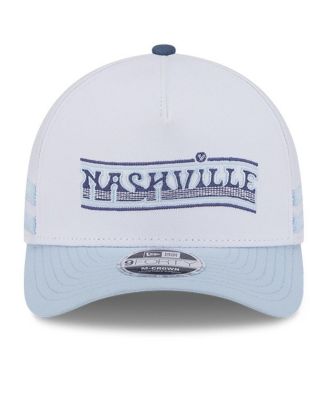 Men's White/Light Blue Nashville SC 2025 Jersey Hook 9FORTY M-Crown Adjustable Hat