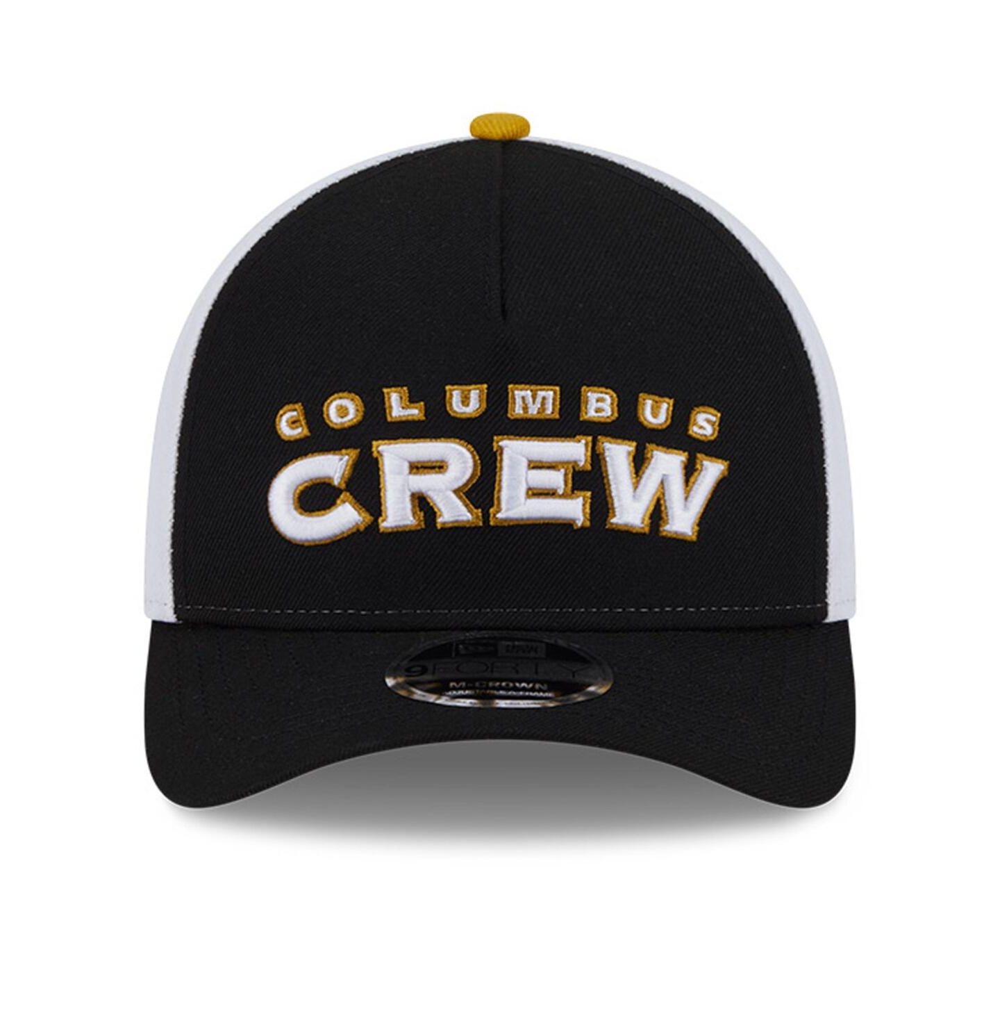 Мужские головные уборы New Era Black/White Columbus Crew 2025 Jersey Hook 9FORTY M-Crown Adjustable Hat — фото 2