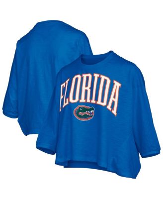 Pressbox - Women's Royal Florida Gators Midi Arch Over Logo Oversized T-shirt