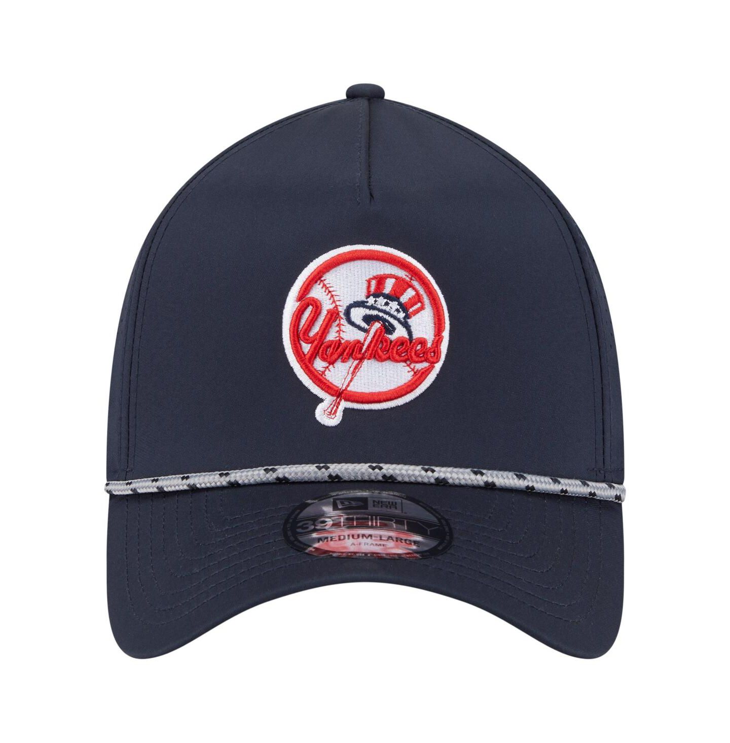 Мужская кепка New Era Navy New York Yankees 39THIRTY A-Frame Perforated Flex Hat — фото 2