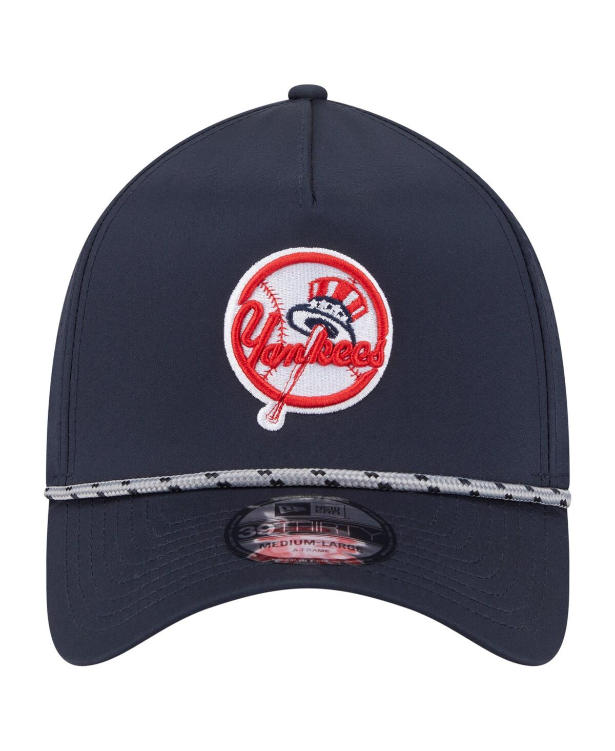 New Era Men's Navy New York Yankees 39thirty A-frame Perforated Flex Hat In Blue
