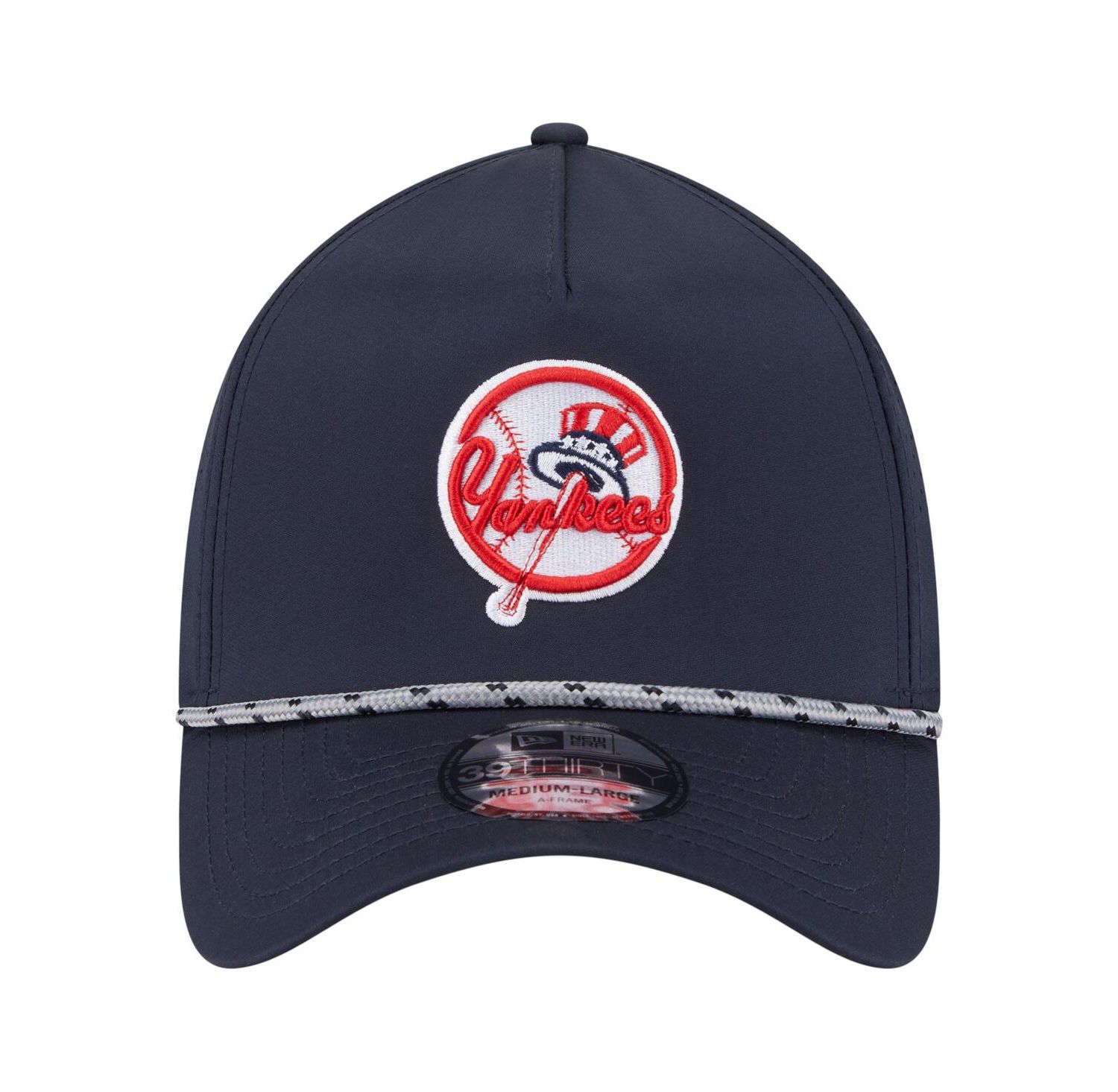 Men's Navy New York Yankees 39THIRTY A-Frame Perforated Flex Hat