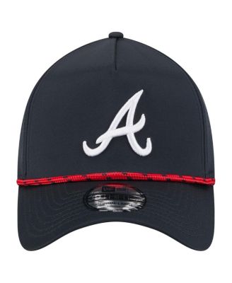 Men's Navy Atlanta Braves 39THIRTY A-Frame Perforated Flex Hat