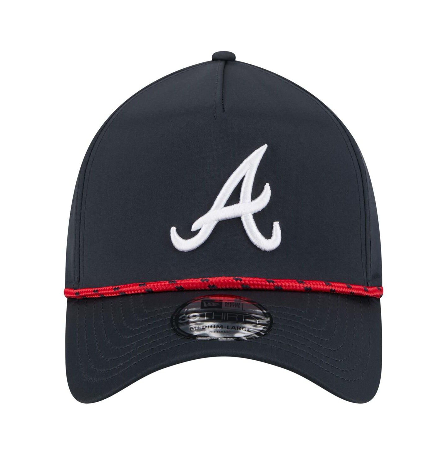 Мужская кепка New Era Navy Atlanta Braves 39THIRTY A-Frame Perforated Flex Hat — фото 3
