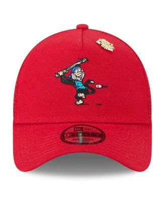 Men's Red Los Angeles Angels 2025 Big League Chew A-Frame 9FORTY Adjustable Trucker Hat