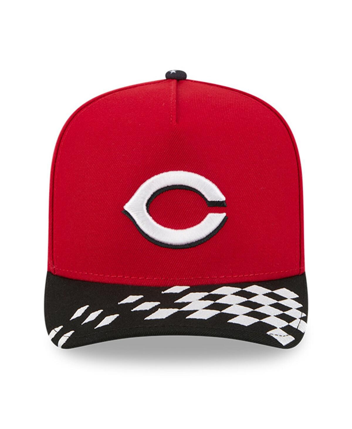 New Era Men's Red/black Cincinnati Reds 2025 Mlb Speedway Classic A-frame 59fifty Fitted Hat In Multi