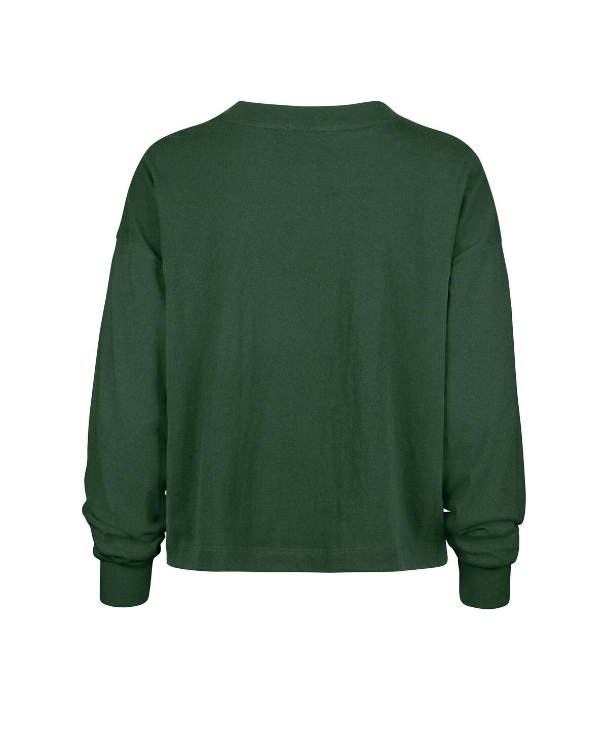 47 Brand '47 Green Green Bay Packers Outreach City Oversized Long Sleeve T-shirt In Green