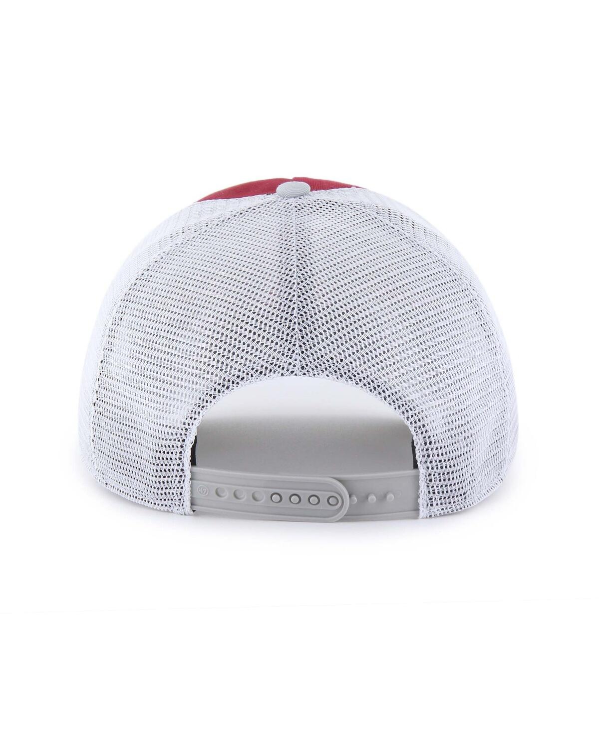 47 Brand Big Boys And Girls Crimson/gray Alabama Crimson Tide Super Stripe Hitch Adjustable Trucker Hat In Multi