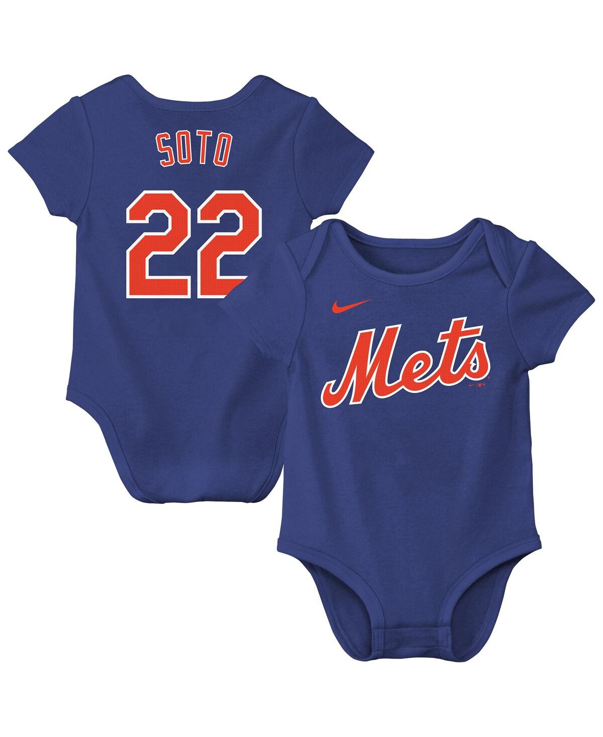 Nike Newborn Juan Soto Royal New York Mets Name Number Fuse Bodysuit In Blue
