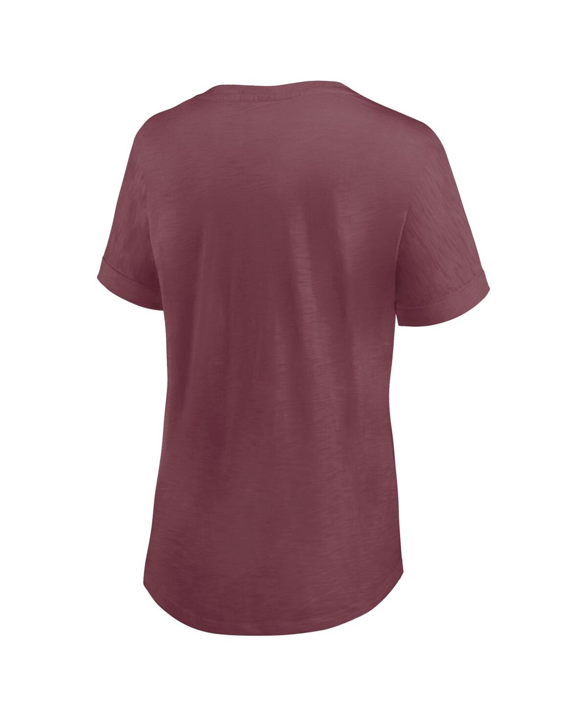 Fanatics Women's Maroon Texas A M Aggies True Classics Slub Flowy V-neck T-shirt In Burgundy