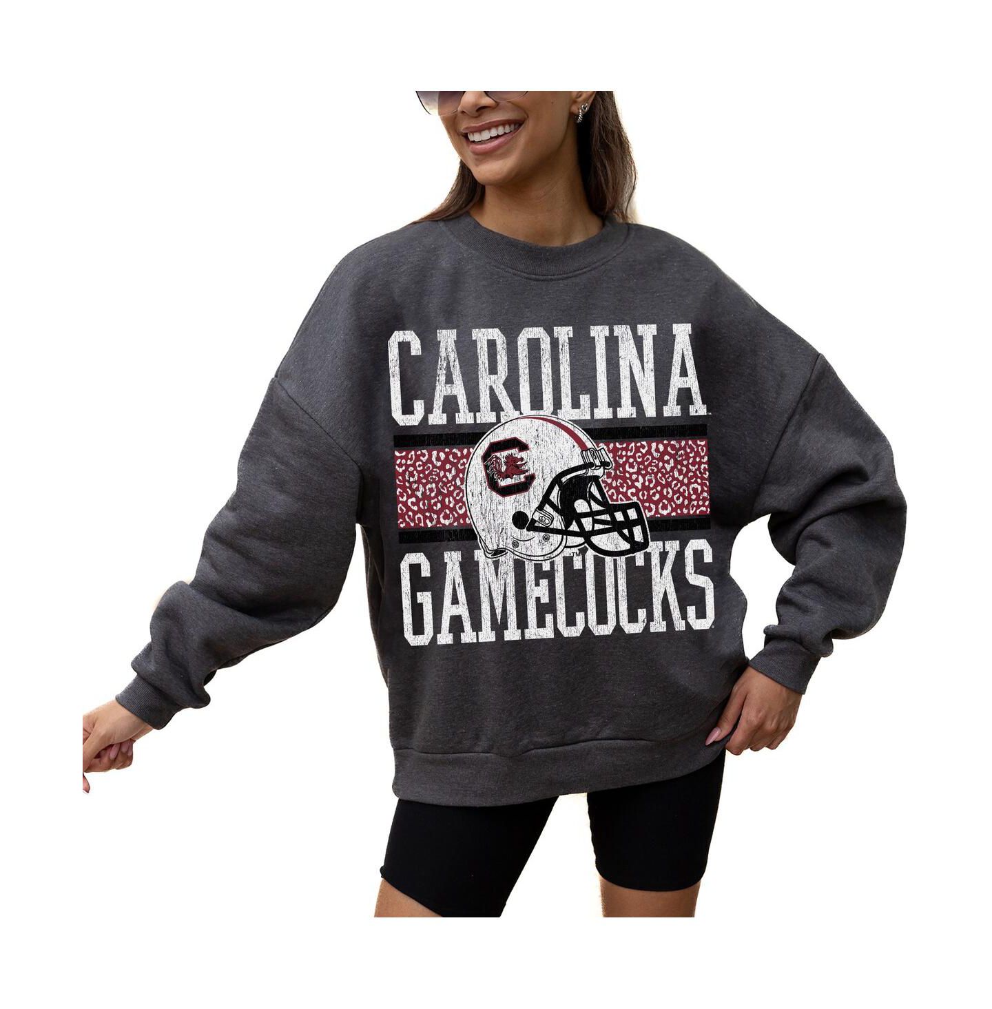 Женская толстовка Gameday Couture Charcoal South Carolina Gamecocks Premium Fleece Pullover — фото 4