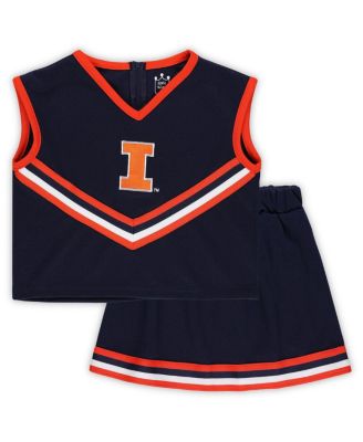 Little King - Big Girls 2-Piece Navy Illinois Fighting Illini Cheer Set
