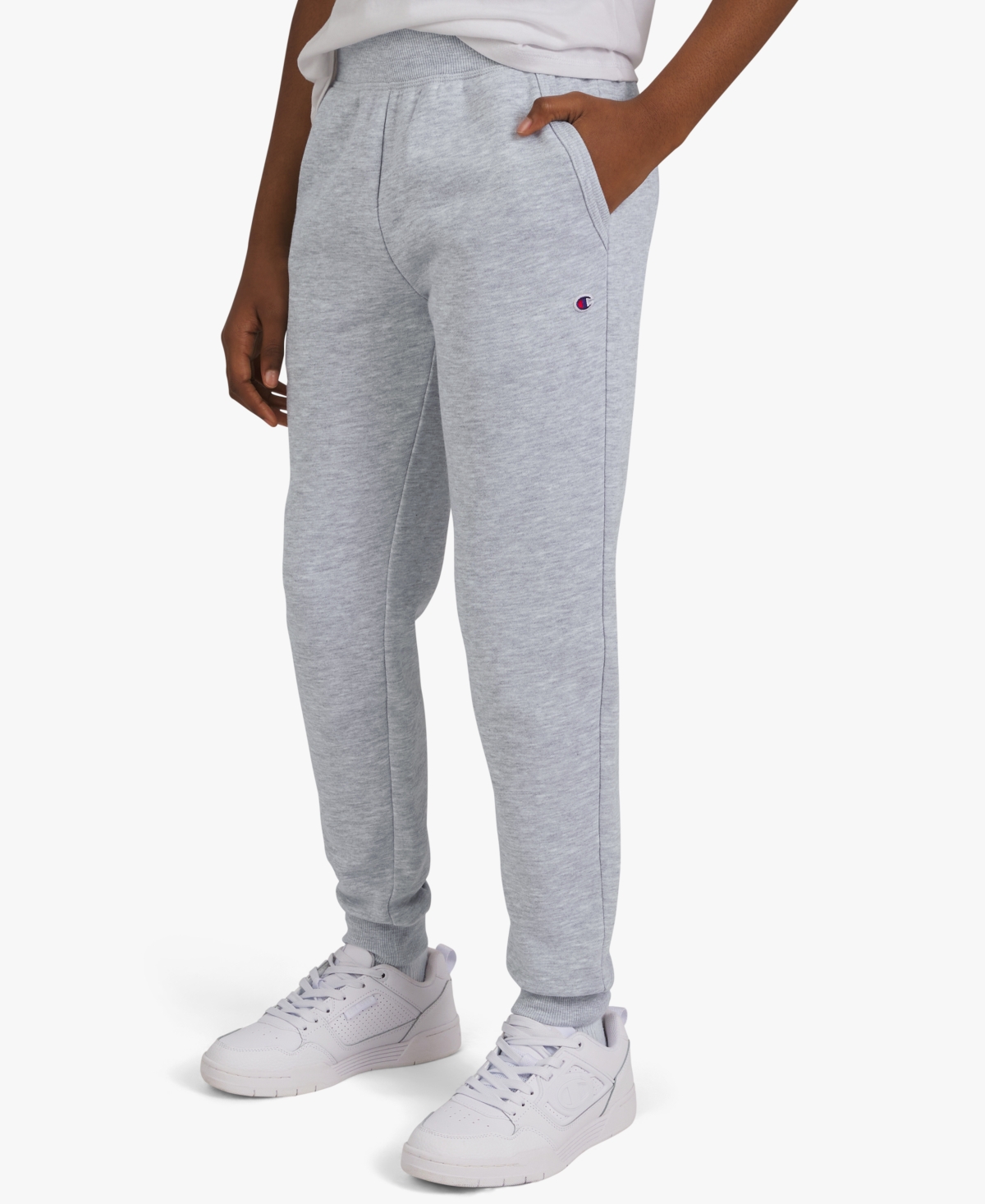 Champion Big Girls Fleece Jogger Pants In Gray