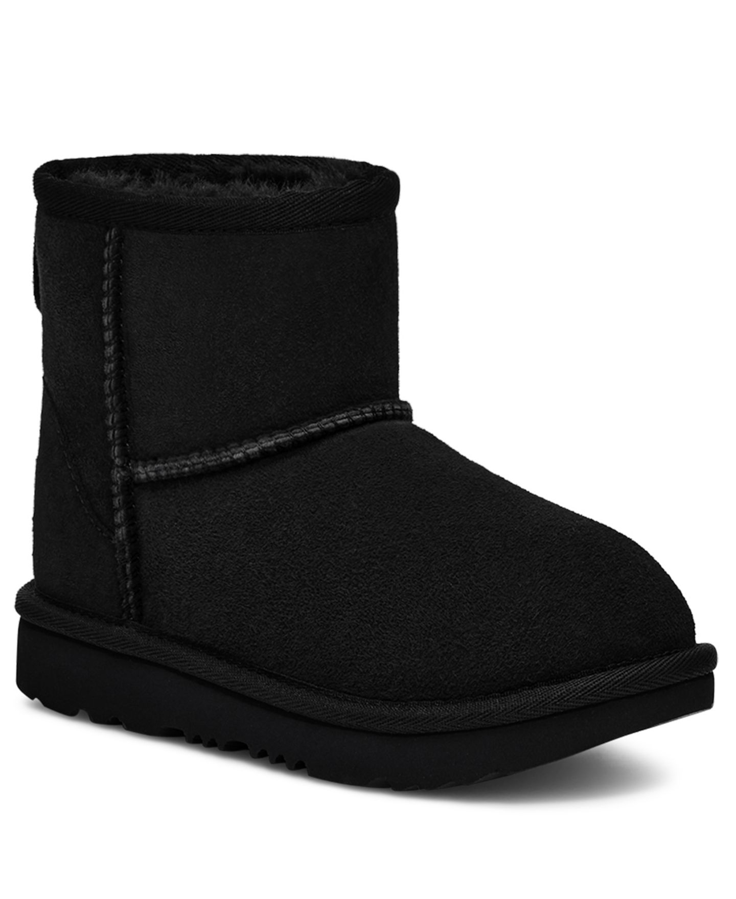 Ботинки UGG® Classic Mini II Round Toe Booties для девочек, цвет: Чёрный — фото 1