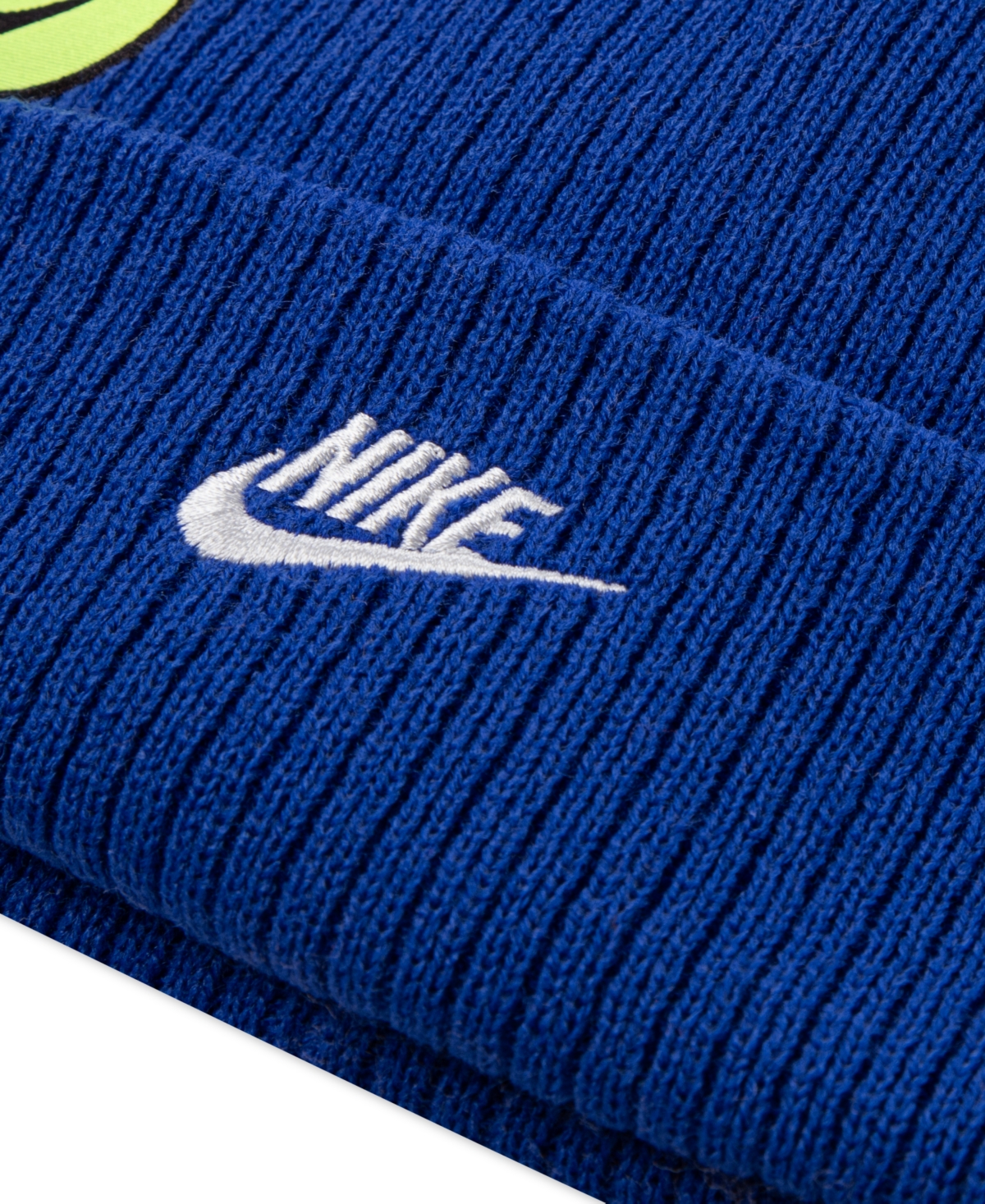 Nike Big Kids 2-piece Patch Peak Beanie And Gloves Set In Blue