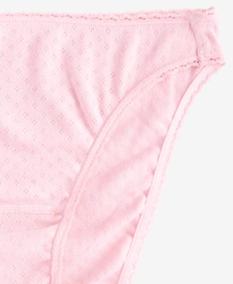 Women's Cotton Pointelle Bikini Underwear