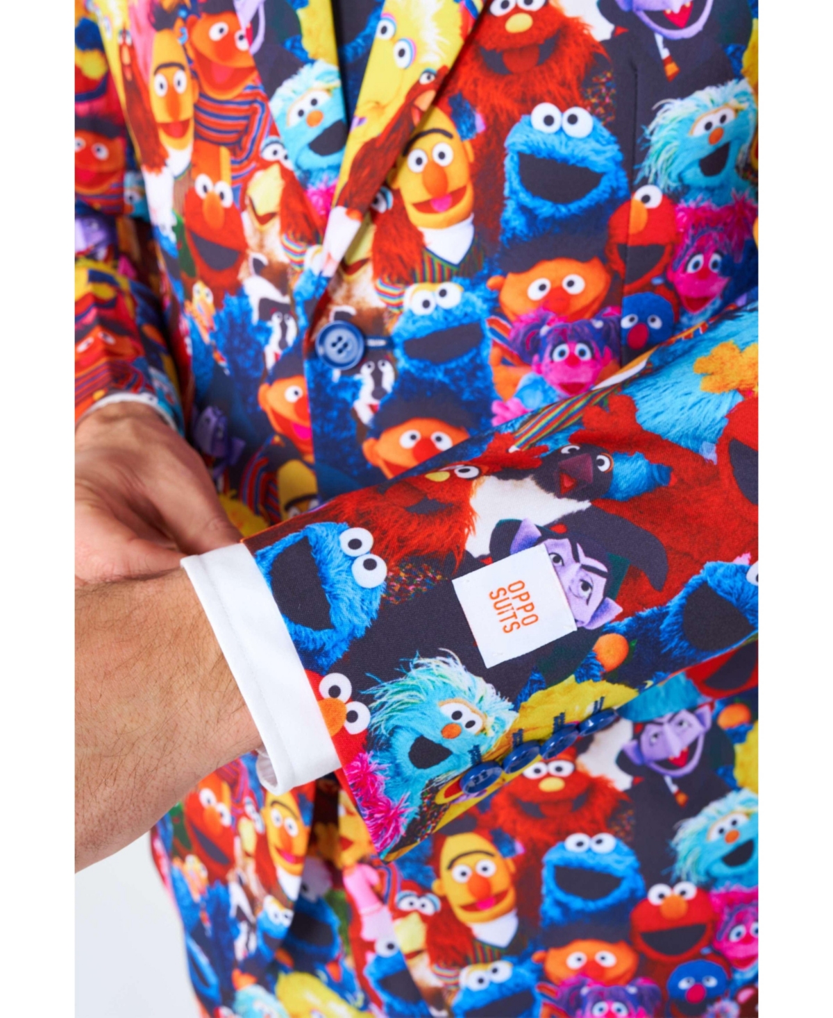 OppoSuits Men's Official Sesame Street Suit - Slim Fit Multicolor